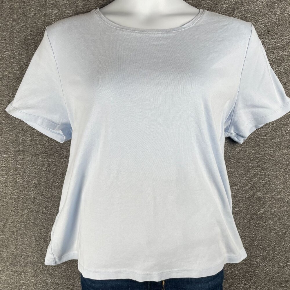Talbots Top Womens Size 3X Blue Casual Capsule Everyday Minimal Staple Norm